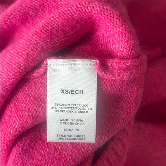 Vince Camuto V-Neck Paradox Pink Sweater Size XS NWT - Picture 13 of 13